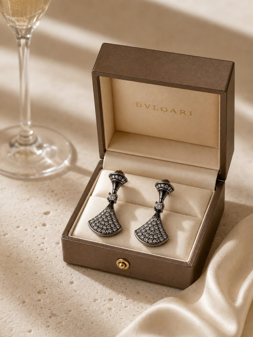 Bulgari Refined Statement Earrings Style 1ai | New with Box - Picture 7 of 9